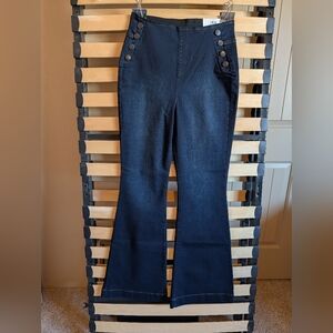 INC International Concepts Dark Blue Flare Jeans